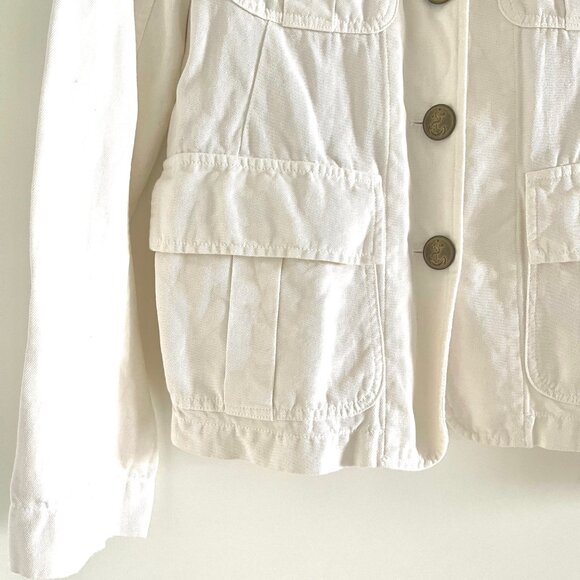 Nili Lotan Cambre Utility Jacket in White Sand Size M - Picture 8 of 14